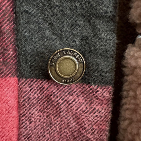 Saint Laurent Paris RARE flannel Shearling Jacket - Picture 3 of 5